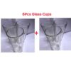 6 Pcs Glass Cups