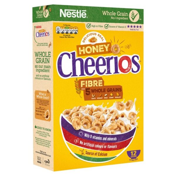 NESTLE HONEY CHEERIOS FIBRE 375g